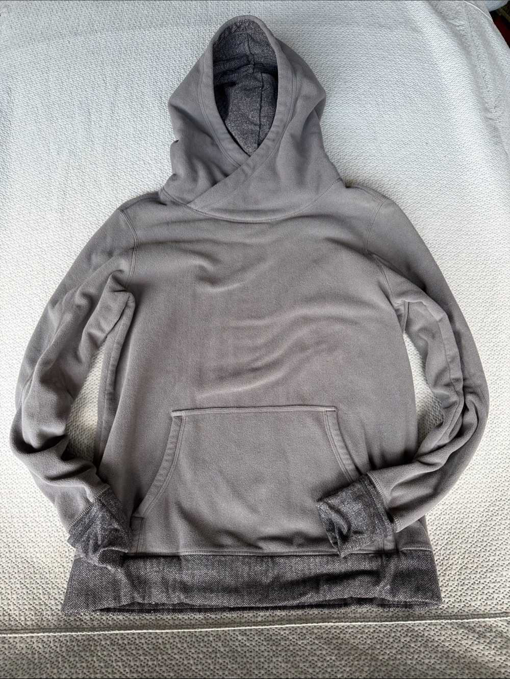 lululemon athletica Heather Gray Hooded Pullover